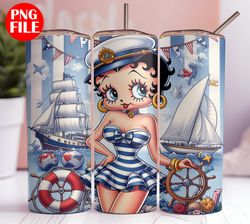 nucleair 20oz tumbler wrap betty boop png - betty tumbler design - 20oz tumbler png - 20oz betty boop sublimation