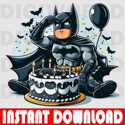 png batman birthday cliparts - birthday batman png - birthday digital png - instant download - batman party png theme