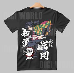 dtf demon slayer anime t-shirt designs - kimetsu no yaiba shirt - giyu tomioka shirt png dtf print - digital download