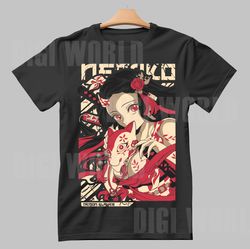 dtf demon slayer anime t-shirt designs - kimetsu no yaiba shirt - nezuko kamado shirt png dtf print - digital download