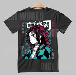 demon slayer anime dtf t-shirt designs - kimetsu no yaiba shirt - tanjiro kamado shirt png dtf print - digital download