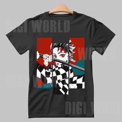 demon slayer anime dtf t-shirt design - kimetsu no yaiba shirt - tanjiro kamado shirt png dtf print - digital download