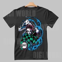 demon slayer anime dtf t-shirt design - kimetsu no yaiba shirt - tanjiro kamado shirt png dtf print - digital download .