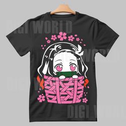 dtf demon slayer anime t-shirt design - kimetsu no yaiba shirt - tanjiro kamado shirt png dtf print - digital download.