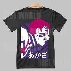 dtf demon slayer anime t-shirt design - kimetsu no yaiba shirt - akaza upper moon shirt png print - digital download