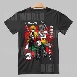 dtf demon slayer anime t-shirt design - kimetsu no yaiba shirt - demon slayer shirt png print - digital download.