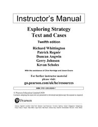 solution manual for exploring strategy text and cases 12th edition by gerry johnson, keven scholes, richard whittington,