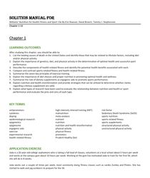 solution manual for williams' nutrition for health fitness and sport 13th edition by eric rawson, david branch, tammy j.