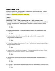 test bank for psychology frontiers and applications 8th canadian edition by michael w. passer, ronald e. smith, michael