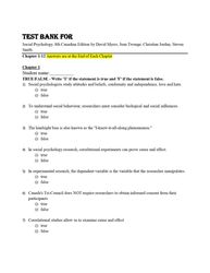 test bank for social psychology, 8th canadian edition by david myers, jean twenge, christian jordan, steven smith chapte