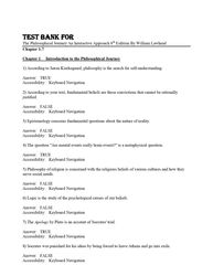 test bank for the philosophical journey an interactive approach 8th edition by william lawhead chapter 1-7