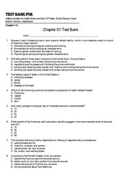 test bank for williams' nutrition for health fitness and sport 13th edition by eric rawson, david branch, tammy j. steph