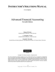 solution manual for advanced financial accounting 7th edition by thomas beechy, umashanker trivedi, kenneth macaulay