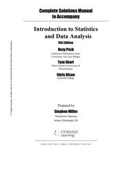 solution manual for introduction to statistics and data analysis 6th edition by roxy peck, chris olsen, tom short