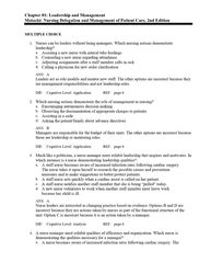 test bank for nursing delegation and management of patient care 2nd edition by motacki chapter 1-21