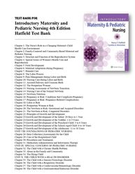 test bank for introductory maternity and pediatric nursing 4th edition hatfield chapter 1-42 complete guide a+