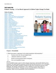 test bank for pediatric nursing a case-based approach 1st edition tagher knapp chapter 1-34complete guide a+