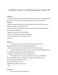 test bank for primary care 5th edition sample items chapter 1-100