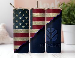american flag new holland tumbler wrap, 20oz skinny tumbler wrap, tumbler wrap png, digital download