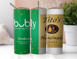 bubly lime and tito's tumbler wrap, 20oz skinny tumbler wrap, tumbler wrap png, digital download