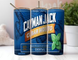 cayman jack cuban mojito tumbler wrap, 20oz skinny tumbler wrap, tumbler wrap png, digital download