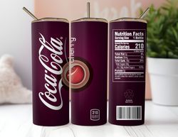 coca cola cherry tumbler wrap, 20oz skinny tumbler wrap, tumbler wrap png, digital download