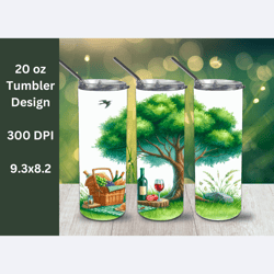 picnic, family tree 20 ounce slim tumbler