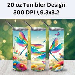 dragonfly you and me 20 ounce slim tumbler