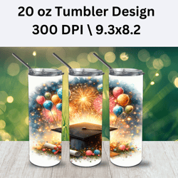 graduation party 20 ounce slim tumbler