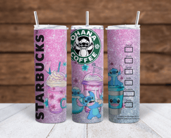 ohana coffee lilo and stitch starbucks sublimation tumbler wrap 300dpi 20oz -30oz straight wrap  included