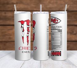 monster energy drink kansas city chiefs sublimation tumbler wrap 300dpi 20oz -30oz straight wrap  included