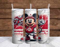 mickey mouse ohio state football sublimation tumbler wrap 300dpi 20oz -30oz straight wrap  included