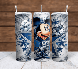 mickey mouse dallas cowboys football sublimation tumbler wraps 20oz and 30oz wrap included 300dpi