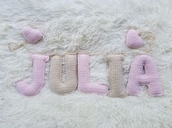 personalized name garland nursery baby shower gift custom kids name banner newborn gift