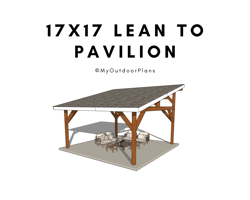 17x17 lean to pavilion plans