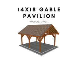 14x18 gable pavilion plans