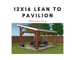 12x16 lean to pavilion plans - 4 post gazebo