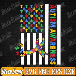 autism awareness mom dad usa flag autistic awareness autism svg, autism awareness svg, flag autism puzzle svg