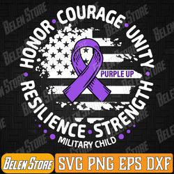 purple up for military kids month of military child adults svg, purple up for military kids svg, military child svg purp