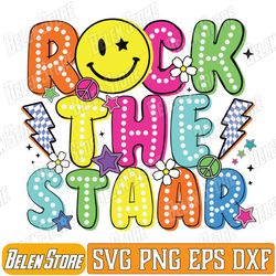 funny rock the test testing day teacher student motivational svg, funny rock the staar day svg, rock the test svg