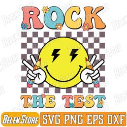 testing day teacher student motivational svg, rock the test svg, motivational teacher student svg, testing squad svg