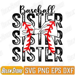 baseball sister funny baseball life softball life girl women svg, funny baseball sister svg, funny baseball sister sayin