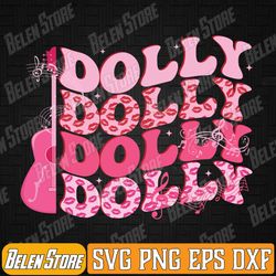 groovy dolly first name guitar svg, pink cowgirl western svg, cowgirl svg, cow skull svg, western svg, horshshoe svg