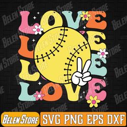 softball love cute softball for women mom teens girls svg, softball season svg, cute softball svg, svg files for cricut,