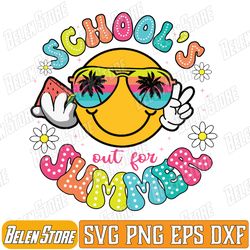 last day of school retro schools out for summer teacher kids svg, summer teacher svg, last day of school svg