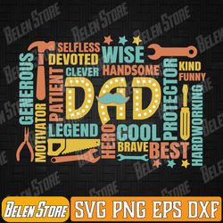 retro happy father's day dad tools best dad ever womens mens svg, best dad ever super svg, retro happy father's day svg