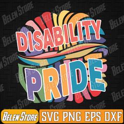 disability pride month awareness proud disabled svg, disability pride month svg, disability pride svg