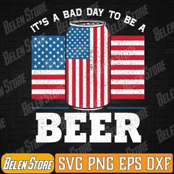 its a bad day to be a beer red svg, it's a bad day to be a beer svg, funny vintage drink beer svg