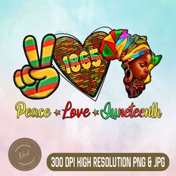 peace love juneteenth png, black pride freedom 1865 png, afro woman png,digital file, png high quality, sublimation