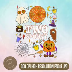 two spooky png, halloween birthday toddler png, digital file, png high quality, sublimation, instant download